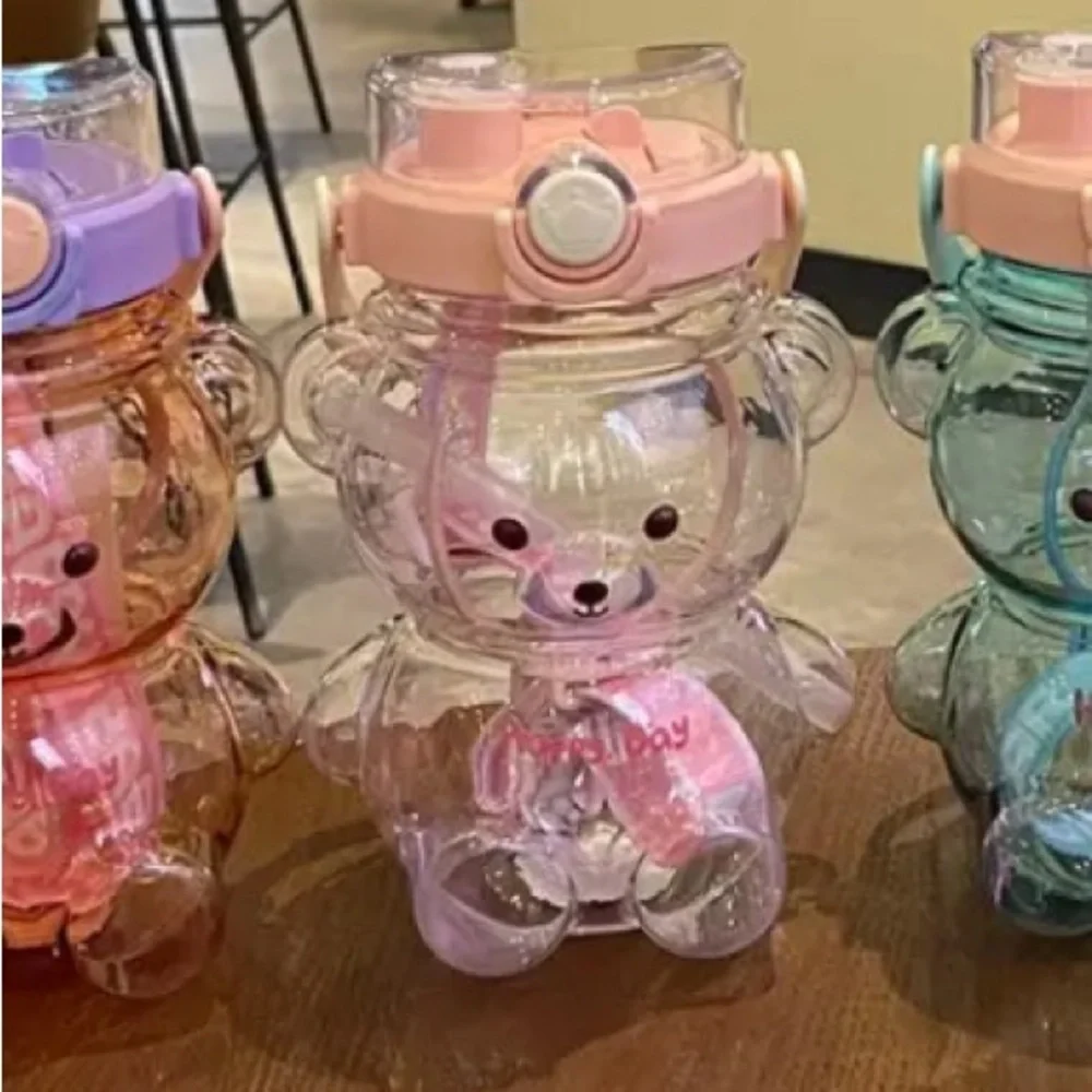 PINK teddy bear water bottle - Picture 1 of 1